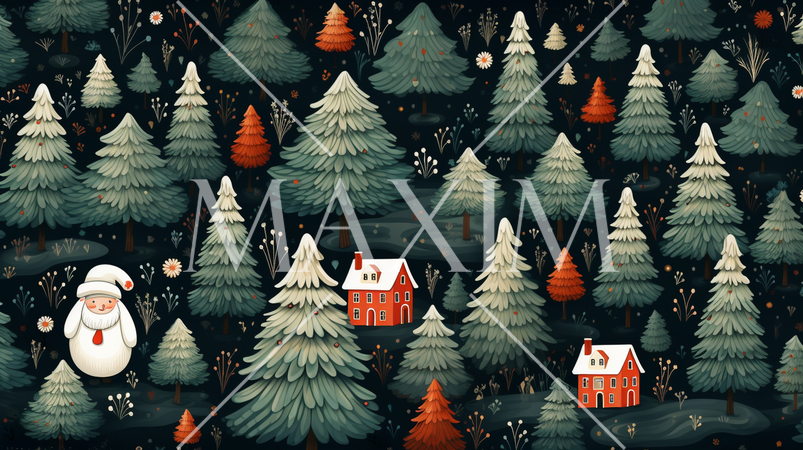 クリスマス関連の連続絵柄の背景図案