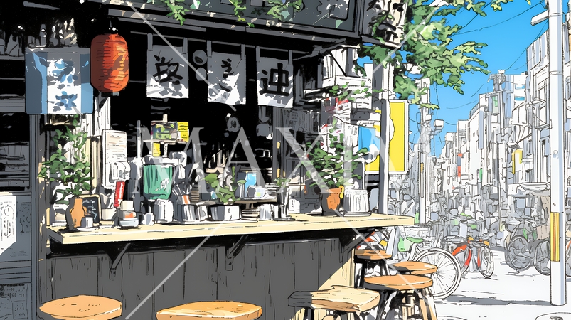 昭和のかおりが漂う町並みの立ち飲み屋