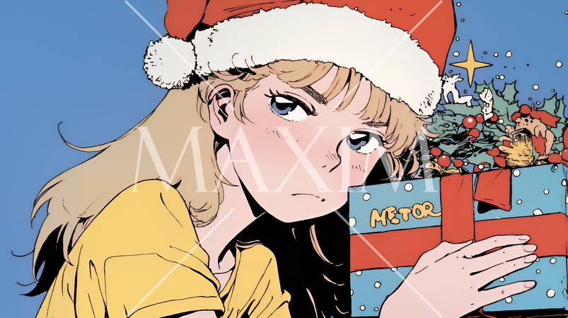 クリスマスプレゼントと少女：このプレゼントは私のものよ！_