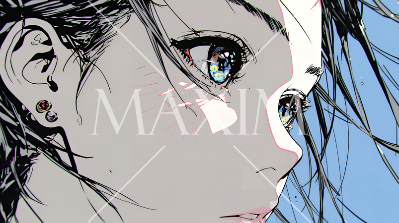 輝く瞳で見つめる好奇心旺盛な若い女性