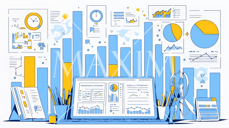 スキルアップで成長するビジネスパーソン｜自己研鑽とキャリア開発のコンセプトイラスト