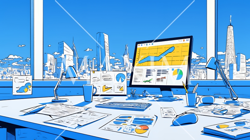 スキルアップで成長するビジネスパーソン｜自己研鑽とキャリア開発のコンセプトイラスト