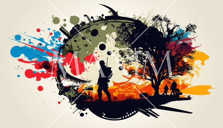 前線に赴く兵士のイメージ