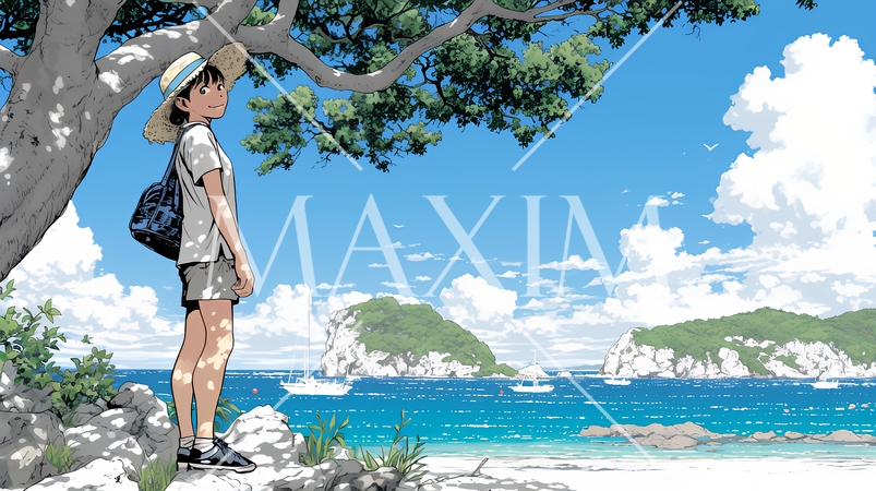 夏の終わりの海と空