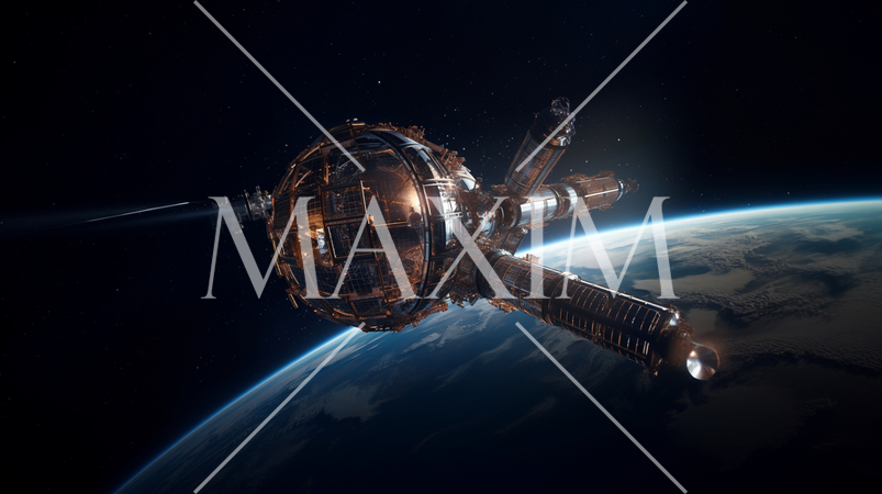 地球を周回する人工衛星（想像）