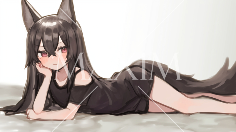 キツネ娘：キツネのコスプレをした若い女性