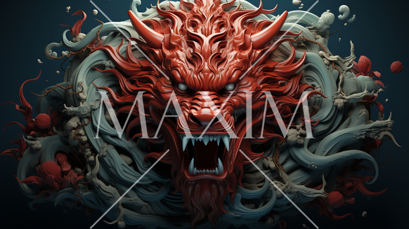 龍のミニマルアート（minimalism）のような表現