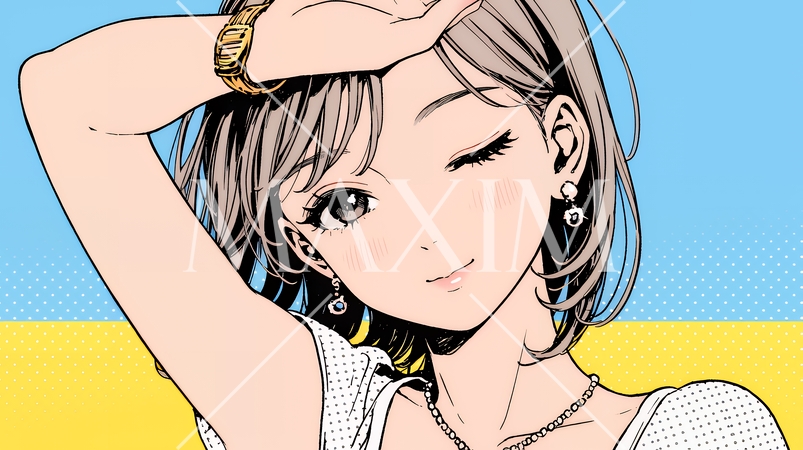 気恥ずかしそうに頭をかき、ごまかすような仕草を見せる若い女性