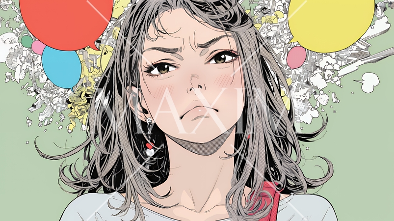 Noという表現を思いっきり顔に表しているる女性