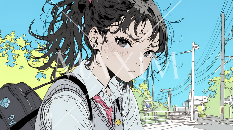 「はぁ？」と呆れた表情をしている女子高生