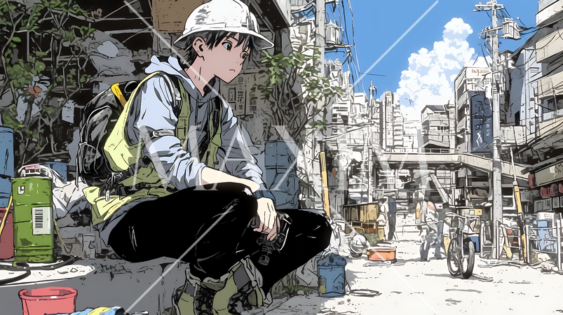 建築現場の作業員