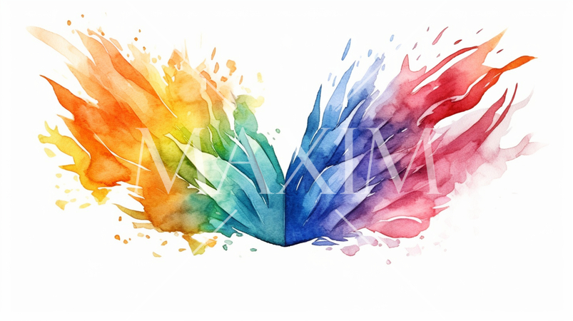 LGBT：シンボルマークの水彩画