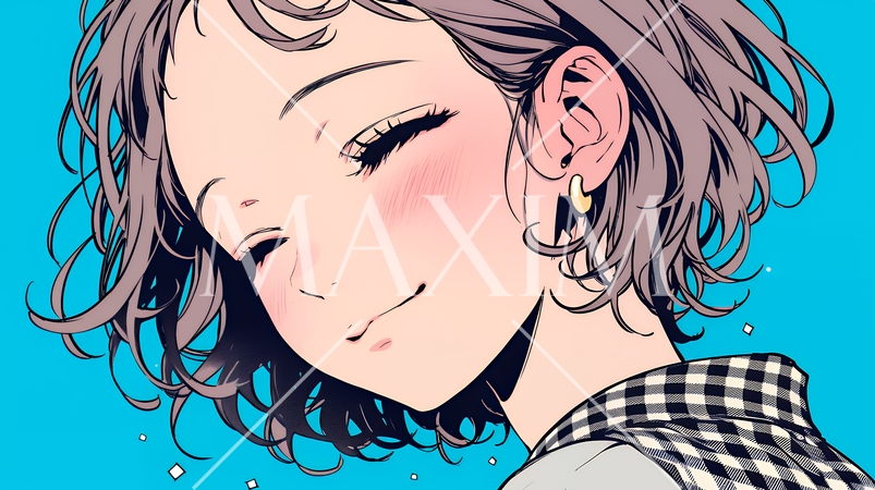 「うふふ」と微笑んでいる若い女性