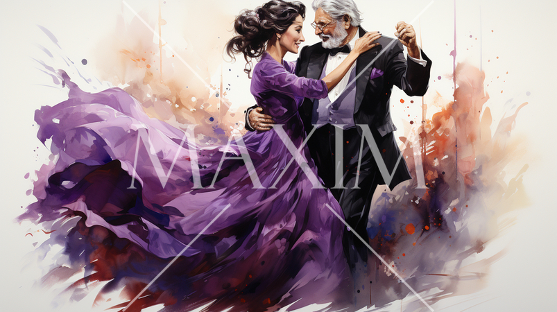 仲良く社交ダンスに興じる老夫婦