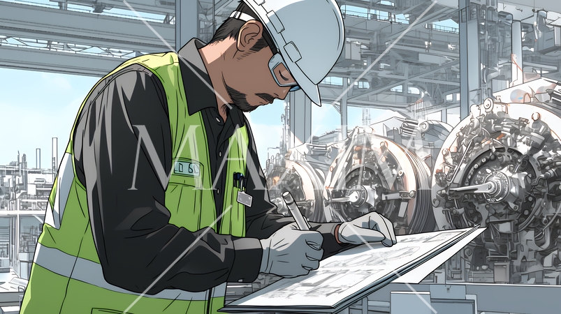 設備点検をする作業員