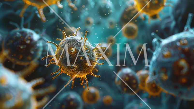 火星とかにいそうな架空の微生物の顕微鏡画像