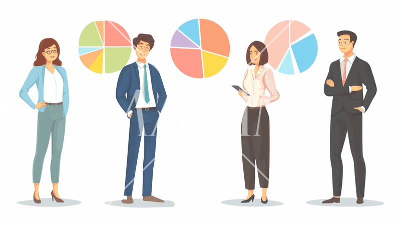 ビジネス戦略会議：競合分析、市場戦略の議論。