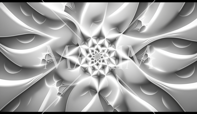 白バックのフラクタル様背景素材精緻CG画