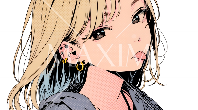 舌を出しておどけている若い女性