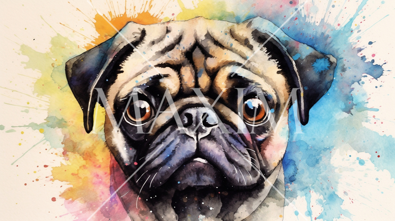 パグの水彩画
