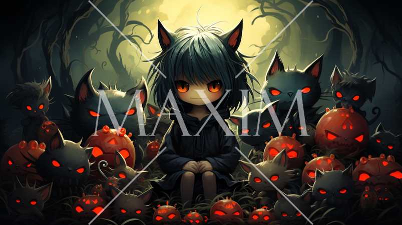 ハロウィンの夜の草むらや森に潜む魑魅魍魎達