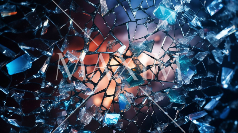 ガラスが割れて飛び散っている背景画像：精緻CG画像