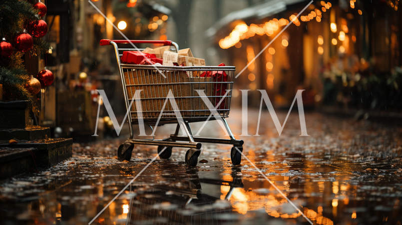 クリスマスセールのイメージに使える実写風イラスト