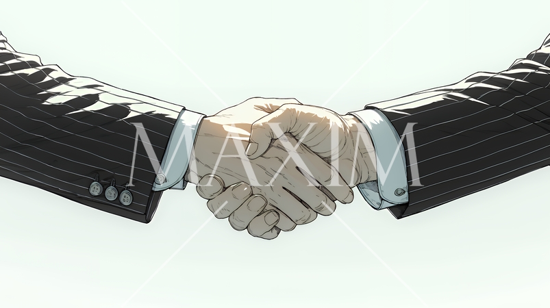 握手をしているビジネスパーソンたち