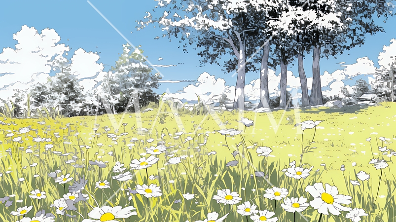 花が咲き乱れる春の野原