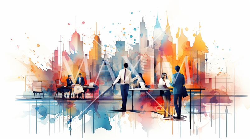 ビジネスシーンの手書き風表現