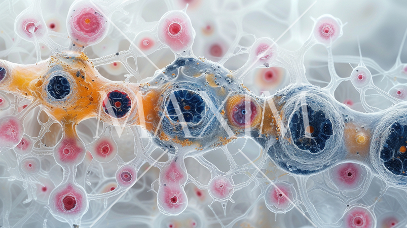 火星とかにいそうな架空の微生物の顕微鏡画像