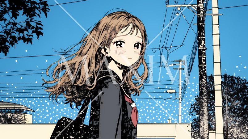 未来に向かって歩き出す女子高生