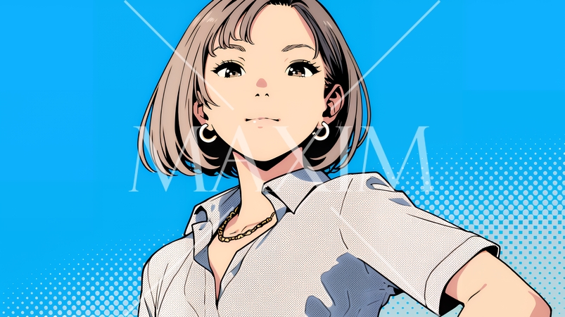 得意げな表情を浮かべている若い女性