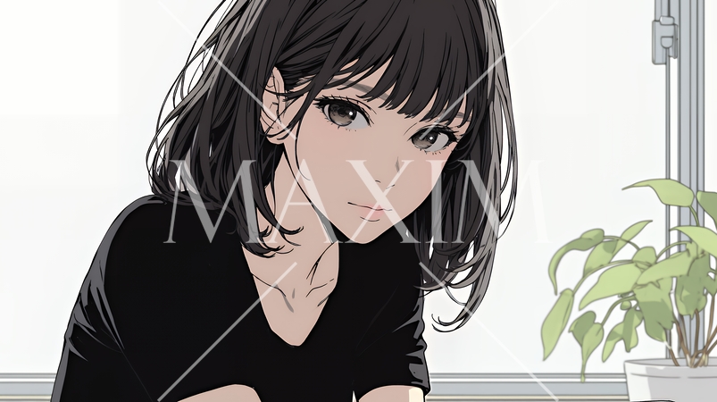 会議で発表している男性に魅了され、新しい恋の予感を抱いた若い女性