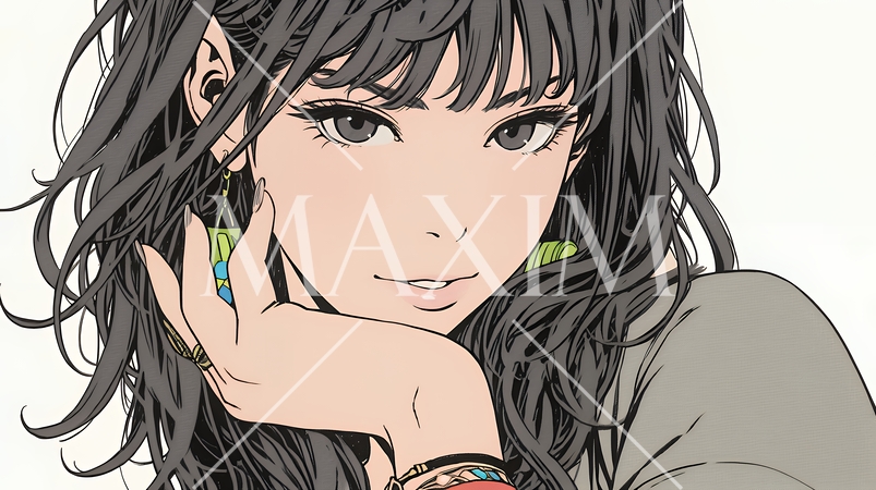 悪巧みをしている女性