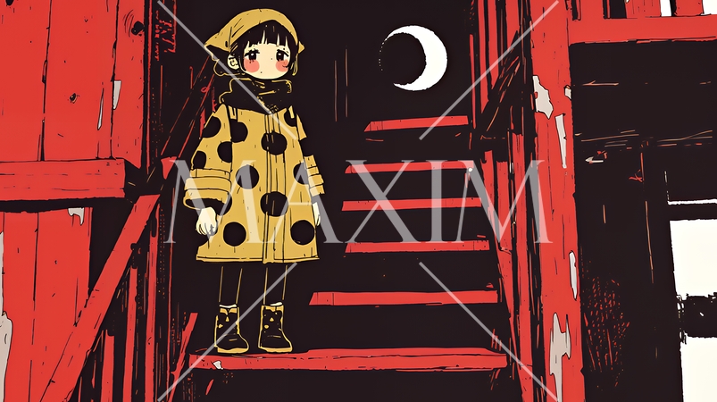 絶望：不安と絶望を感じている少女