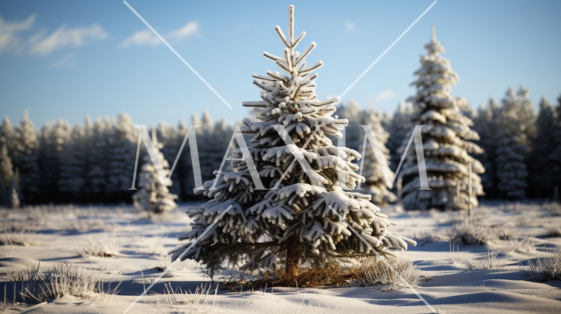 クリスマスツリーの原木：もみの木・ファイヤーツリーをイメージ