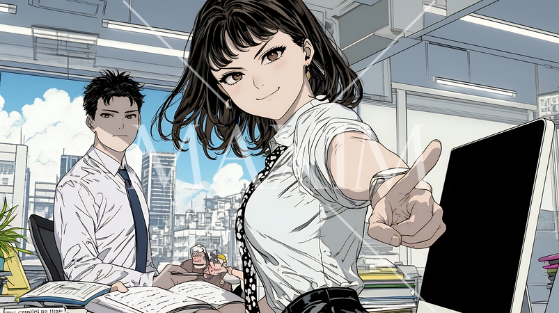 ミスした部下を叱責している上司