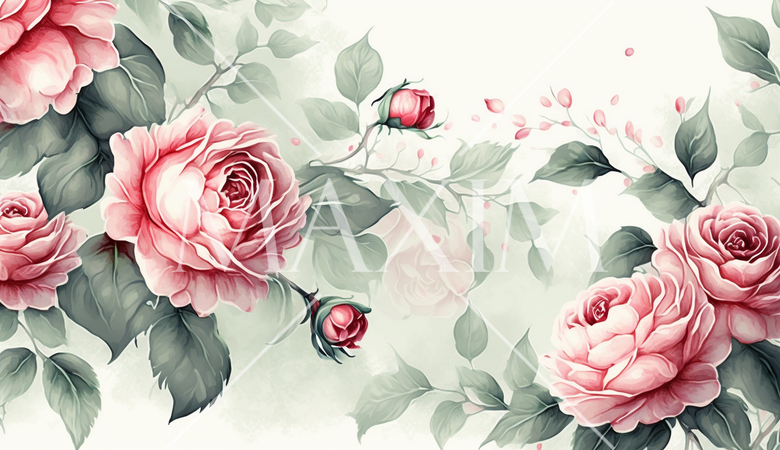 バラの花の水彩画