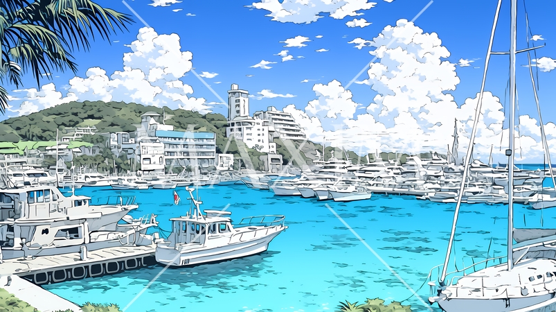 沖縄のヨットハーバー