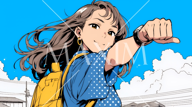 フィストバンプ（グータッチ）をしようとしている若い女性