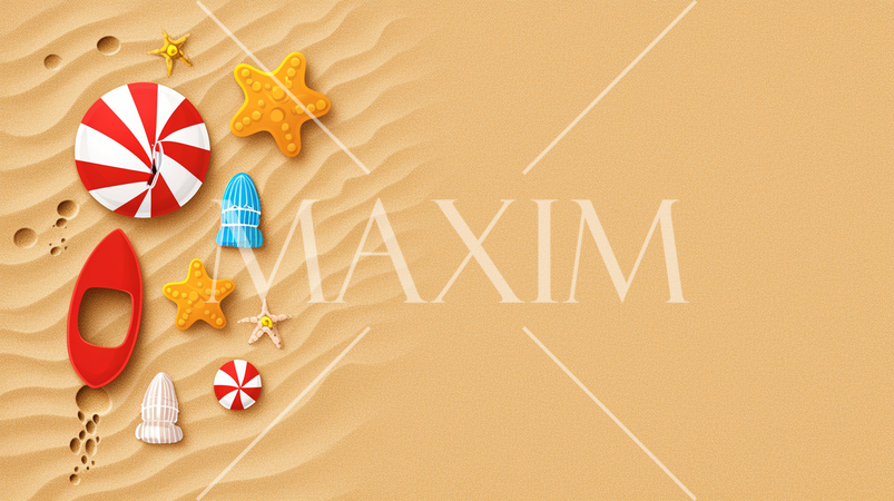 南国の海岸の漂着物背景