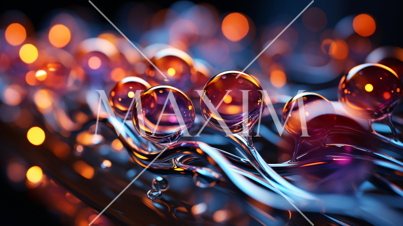 数珠つなぎの泡の背景イメージ