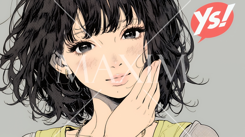 満面の笑みでYesと言っている若い女性