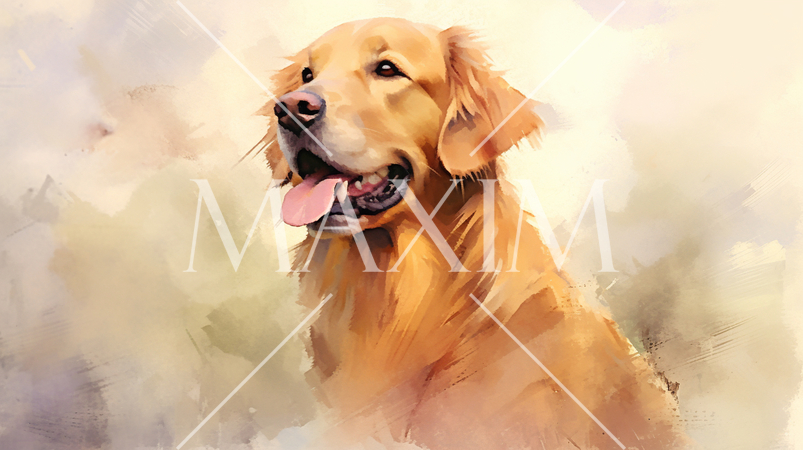 ゴールデン・レトリバー-水彩画