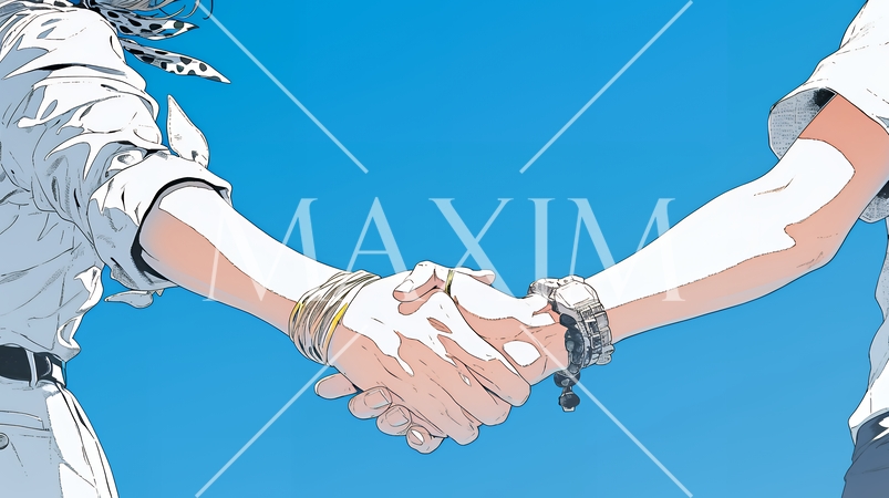 握手をしているビジネスパーソンたち