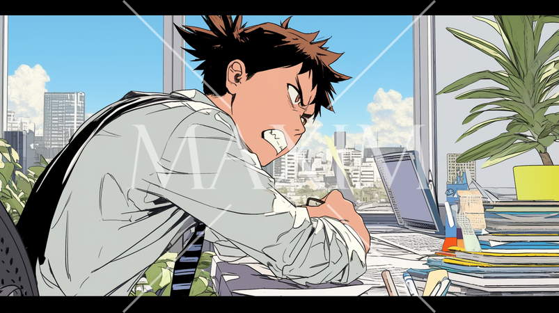 仕事上のトラブルで怒りが収まらない男性