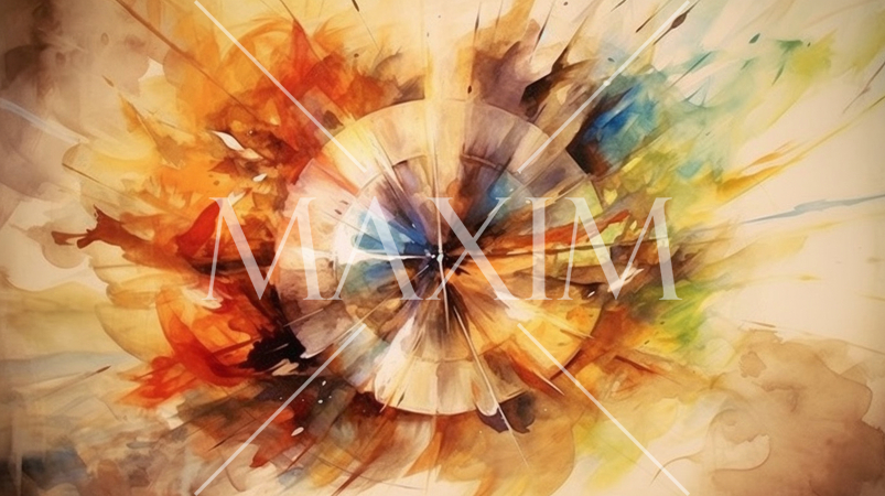 命中：的のど真ん中に矢が当たった水彩画イメージ