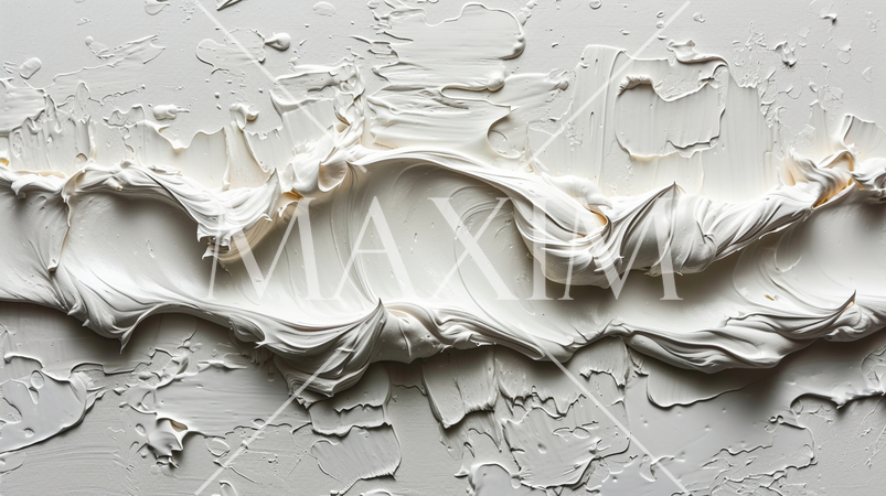 白地に白い油絵の具を盛り付けた背景イメージ