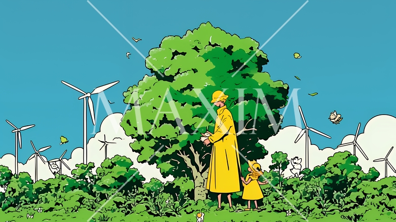 ESG経営とサステナビリティのビジネスコンセプト｜環境・社会・ガバナンスを表す企業向けイラスト